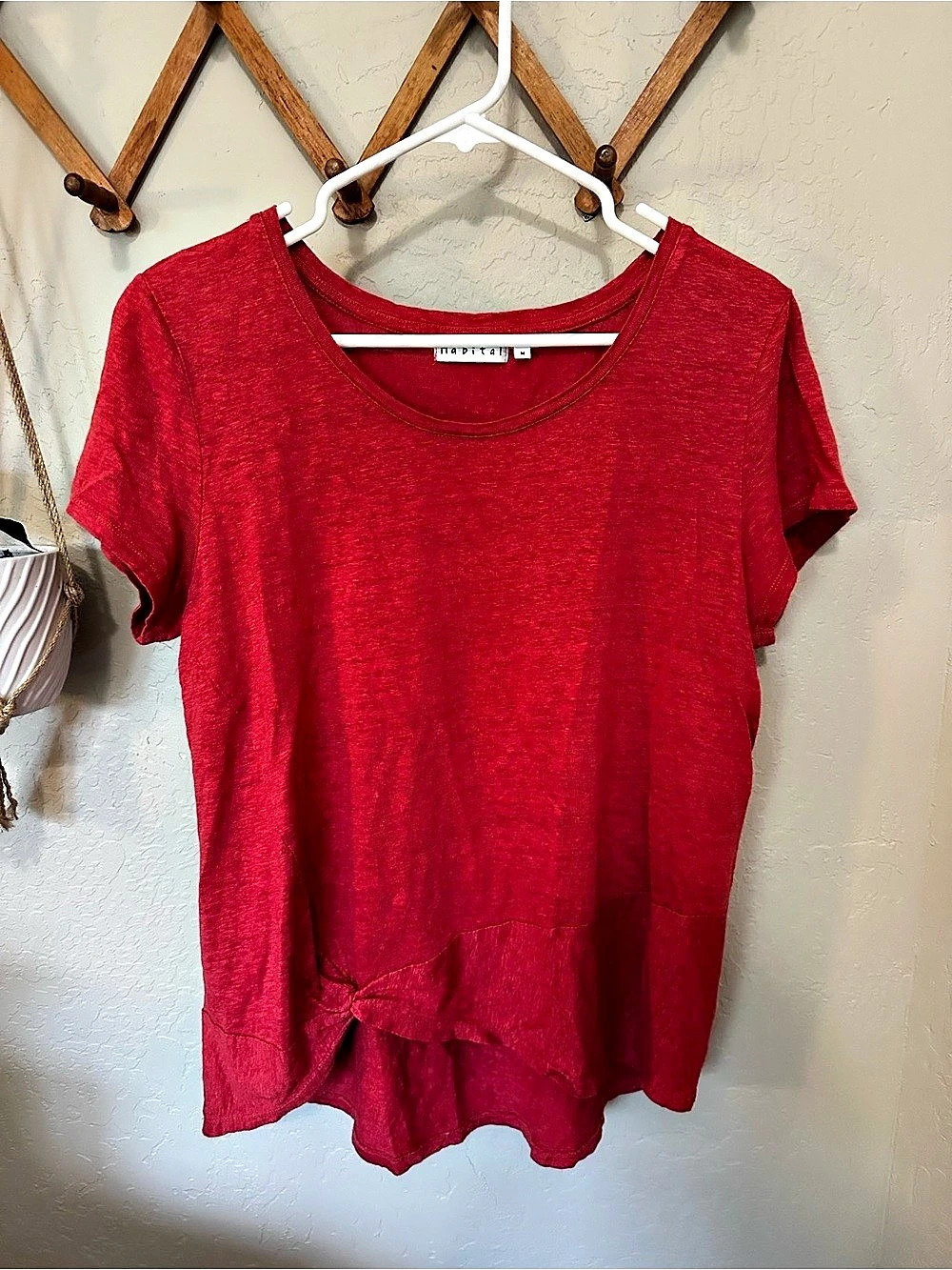 Habitat Linen Short Sleeve Top Size Medium